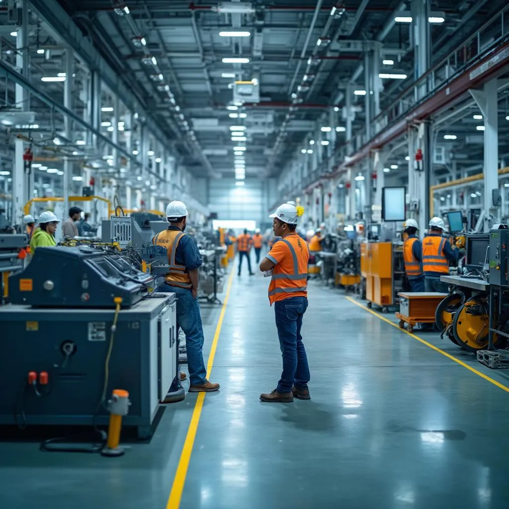 Planta de fabricación industrial modernizada