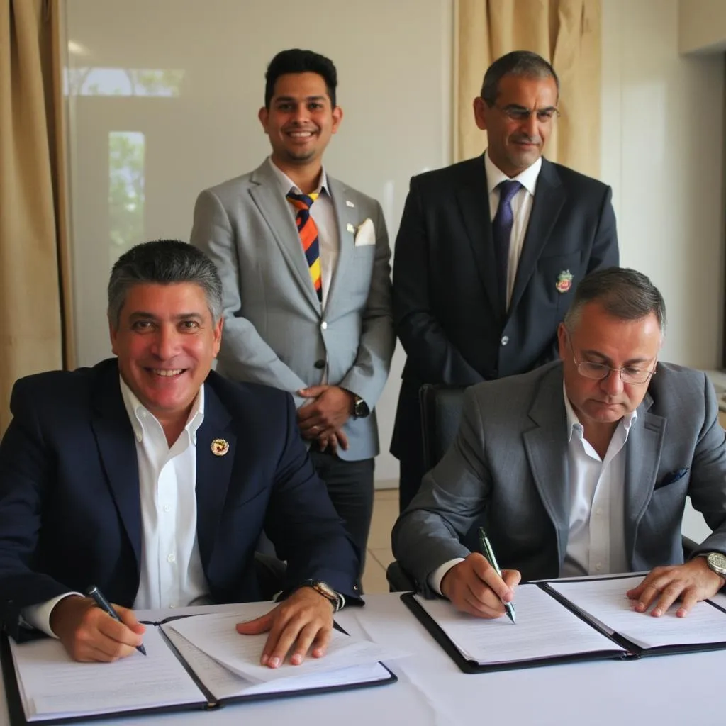 Firma de acuerdo de fusión entre empresas